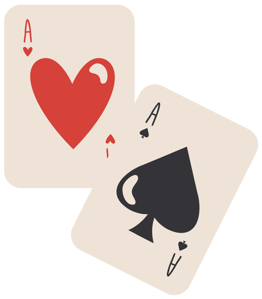 Icon de l'as de coeur et de l'as de pique